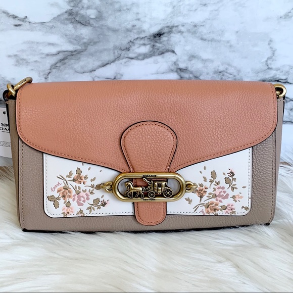 Coach Jade Shoulder Bag With Rose Bouquet print - Picture 3 of 14